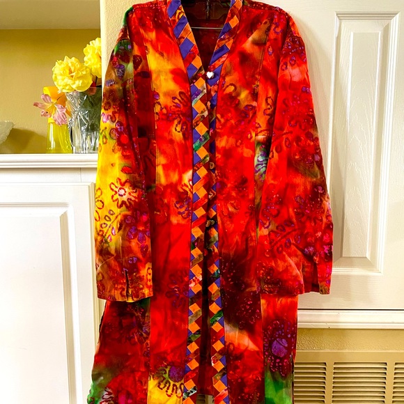 Vintage Boho duster coat quilted in ombré no offers! - Picture 1 of 6